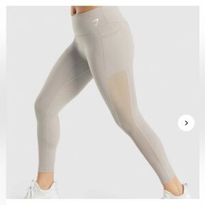 Muted gray sheer Gymshark leggings size small
